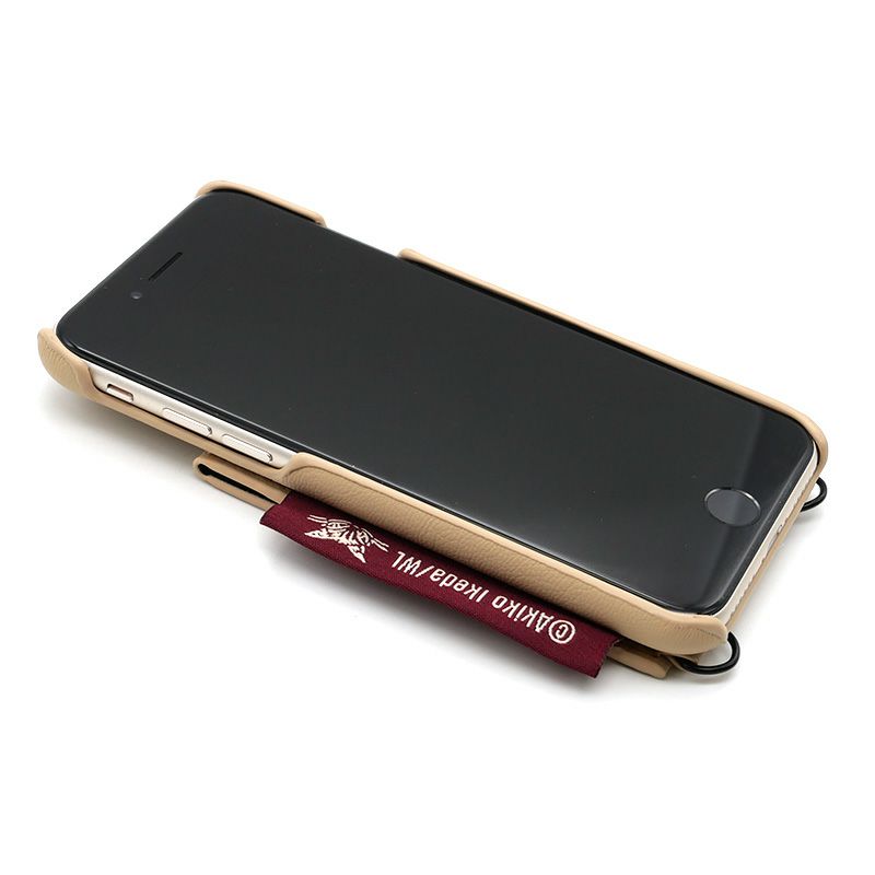 背面 ファスナー ポケット ゴールドイニシャル」iPhoneケース