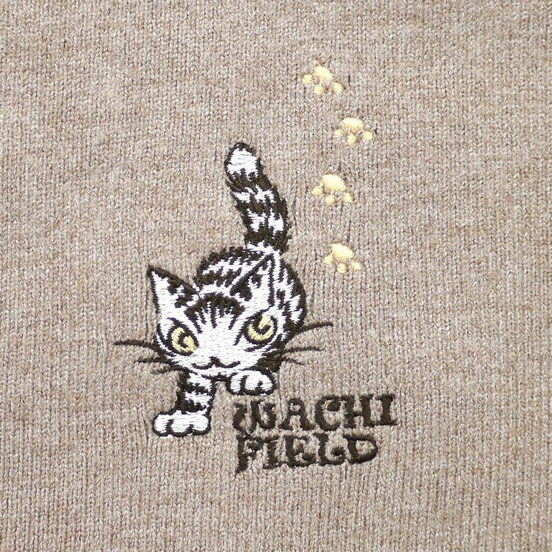 Vネックジップカーデ F 足跡 Be | わちふぃーるどオンライン