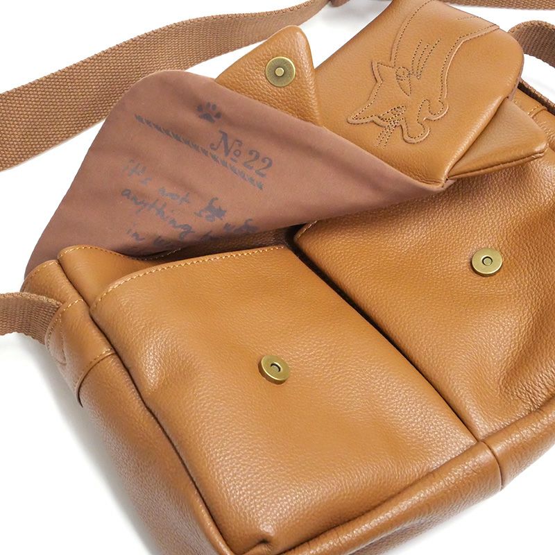 猫耳レザーミニショルダー 茶 | わちふぃーるどオンラインショップ