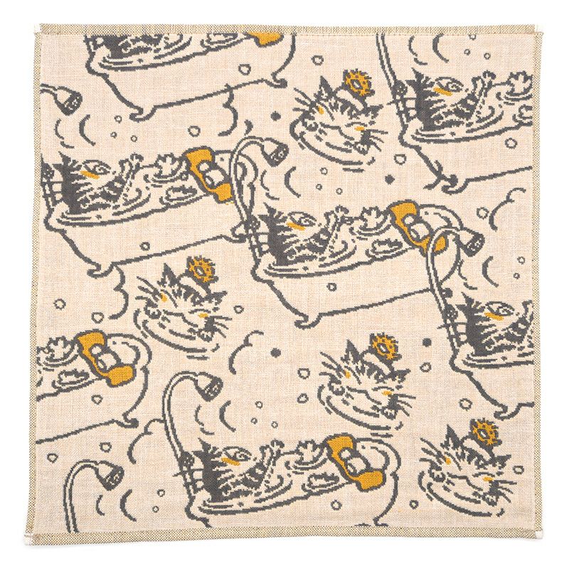 三重ガーゼハンカチ おふろ猫 | わちふぃーるどオンラインショップ