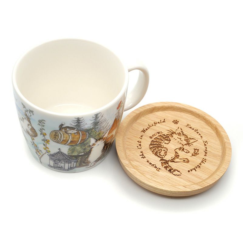 木蓋付きアートマグ 東欧コラージュ | わちふぃーるどオンラインショップ