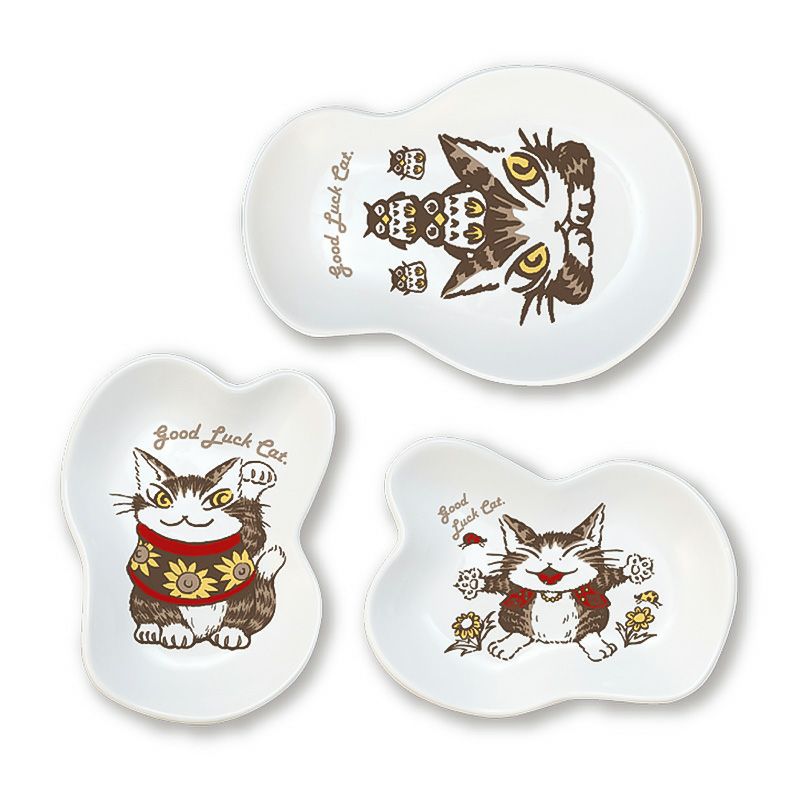 猫小皿セット うんのいいねこ | わちふぃーるどオンラインショップ