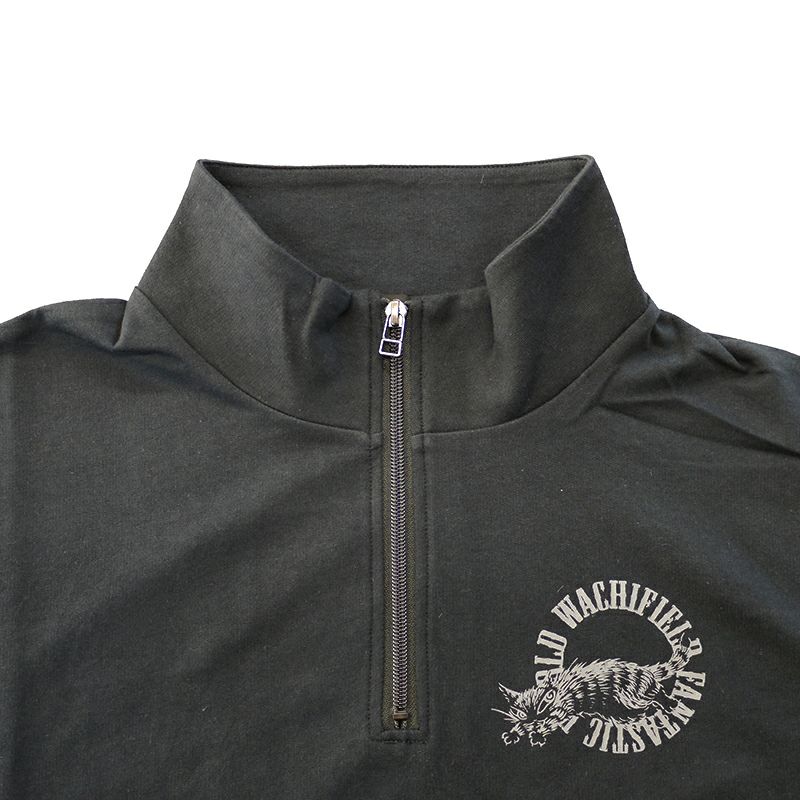 飛猫ハーフジップポケ付TNQ F 黒 | わちふぃーるどオンラインショップ