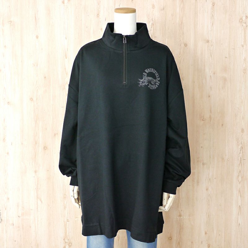 飛猫ハーフジップポケ付TNQ F 黒 | わちふぃーるどオンラインショップ