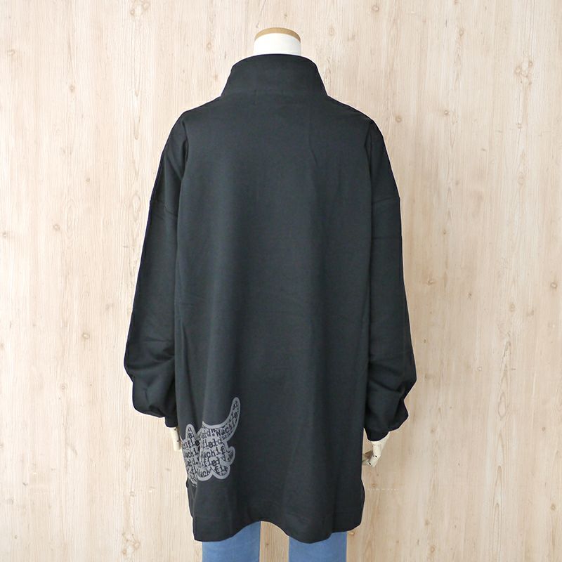 ねこ 飛猫ハーフジップポケ付TNQ F 黒 | わちふぃーるどオンラインショップ